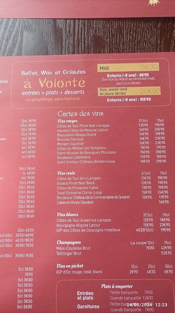 Royal Lunéville - Menu Image 1